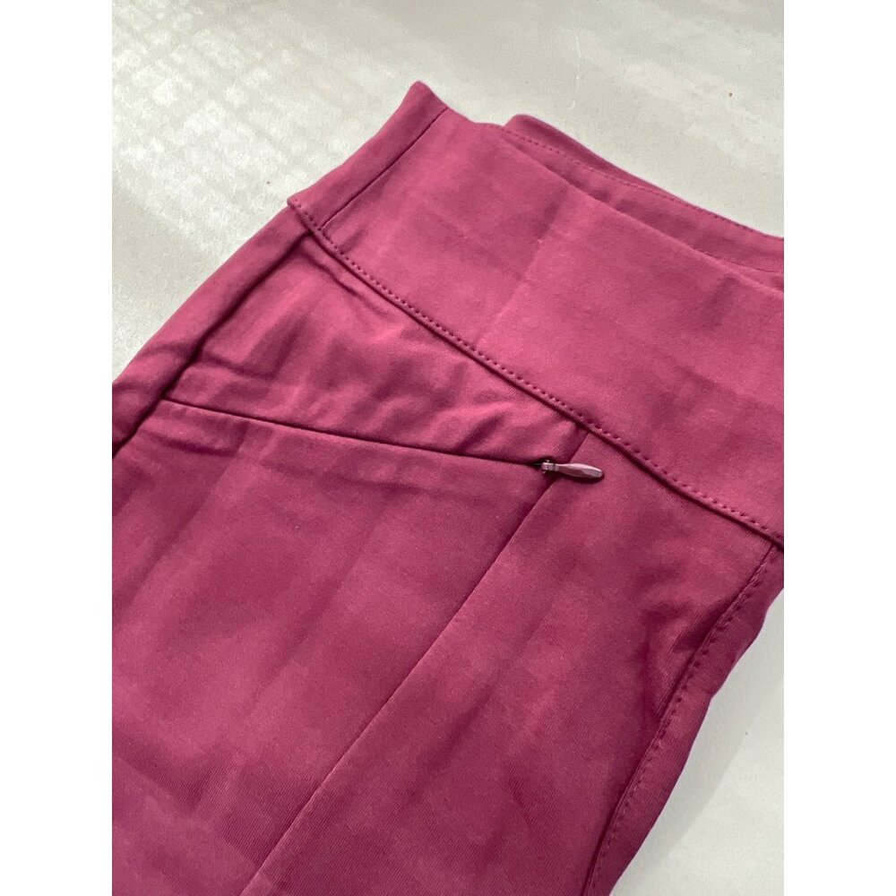 Susan Graver Weekend Reg Premium Stretch Legging Womens XXS Deep Raisin Red NEW - Picture 4 of 7